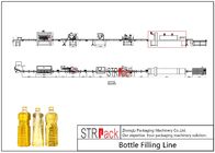 Línea del relleno del aceite de mesa 1L-5L con la máquina de rellenar serva, máquina que capsula, etiquetadora, máquina del encogimiento de la envoltura de la manga